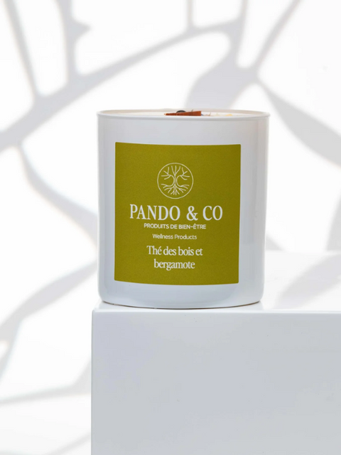 Bougie soya thé des bois et bergamote | Pando & co | Espace local