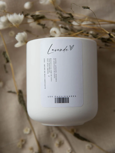 Chandelle soya rechargeable Lavande | Les Passionnées | Espace local