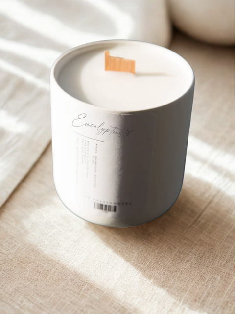 Chandelle de soya rechargeable Eucalyptus | Les Passionnées | Espace local