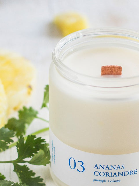 Bougie ananas coriandre | Flambette | Espace local