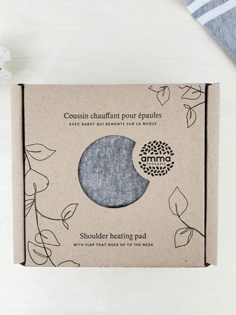 Emballage coussin chauffant pour épaules gris | Amma Thérapie | Espace local