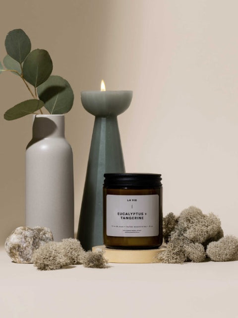 Bougie eucalyptus tangerine - Atelier La Vie Apothicaire - Espace local