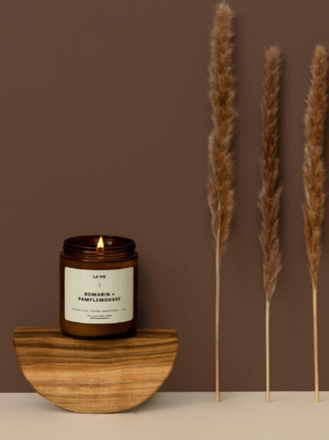 Bougie romarin pamplemousse - Atelier La Vie Apothicaire - Espace local