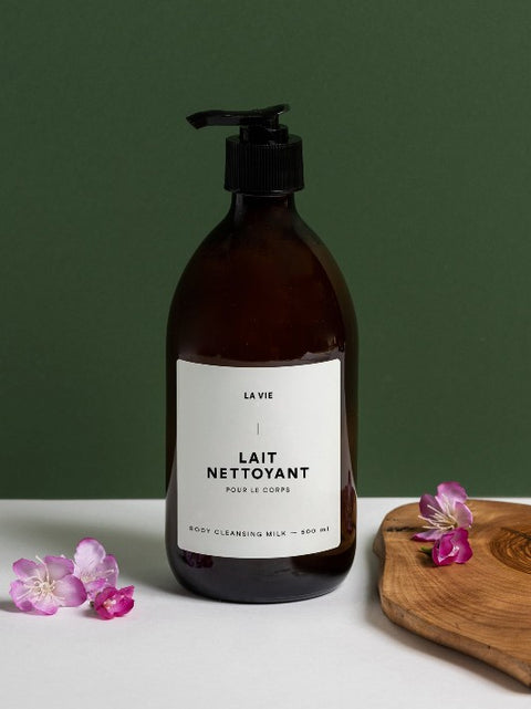 Lait nettoyant géranium bois de hô | Atelier La vie Apothicaire | Espace local