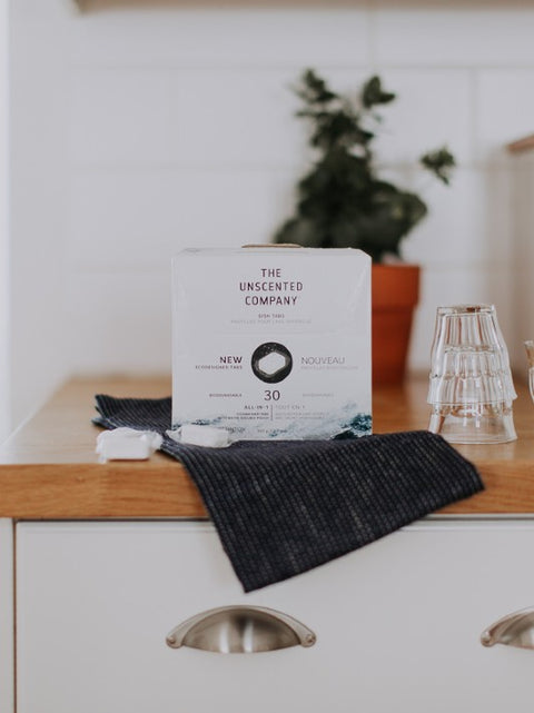 Pastille nettoyante pour lave-vaisselle inodore en vrac | The Unscented Company | Espace local