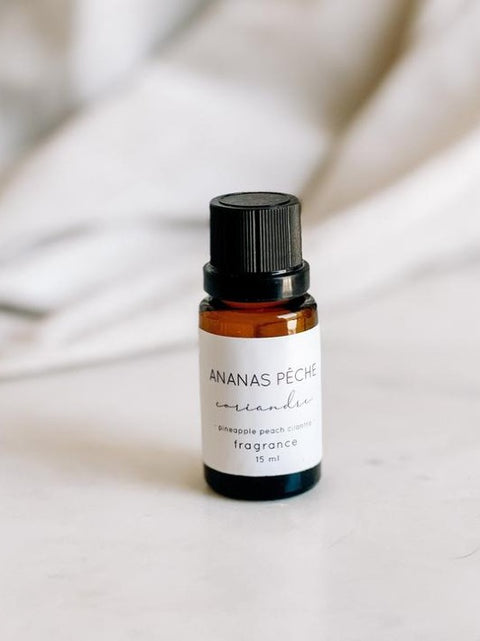 Fragrance ananas pêche coriandre pour balles de sécheuse | Marée Chandelles | Espace local