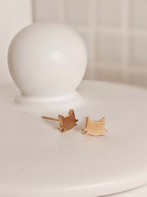 Boucle d'oreille or chat | Mimi and August | Espace local