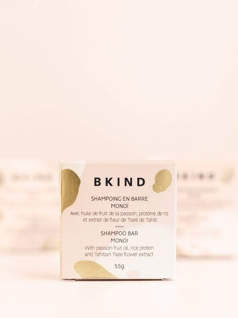 Shampoing en barre monoi cheveux secs et fins | BKIND | Espace local