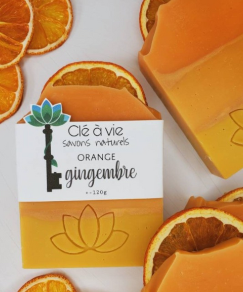Savon orange gingembre | Clé à vie | Espace local