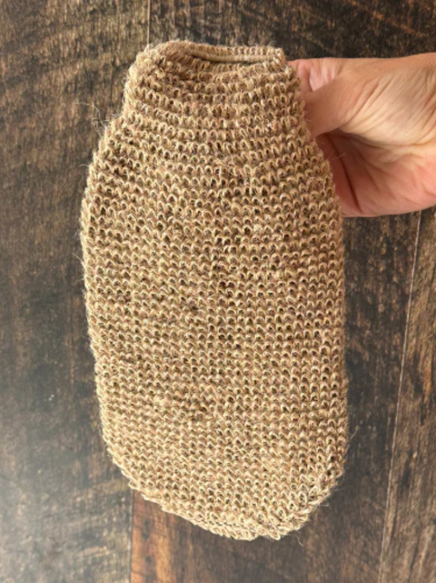Gant exfoliant en jute