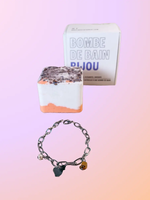 Bijoux de bain (bracelet argent lilas)