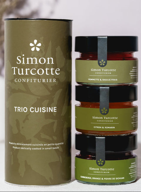 Trio de gelées et compote cuisine | Simon Turcotte Confiturier | Espace local