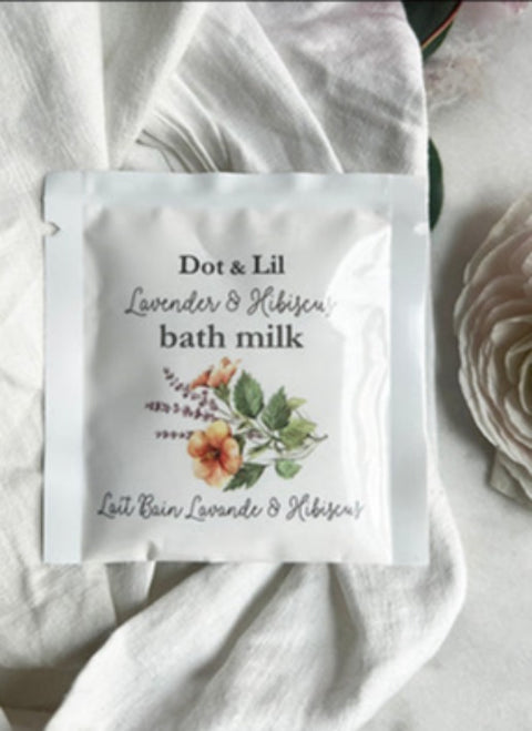 Mini lait de bain lavande hibiscus | Dot & Lil | Espace local